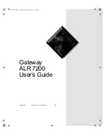 Предварительный просмотр 1 страницы Gateway ALR 7200 User Manual