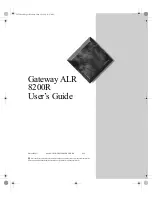 Gateway ALR 8200R User Manual preview