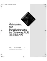 Preview for 1 page of Gateway ALR 9000 Maintaining And Troubleshooting