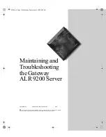 Gateway ALR 9200 Maintaining And Troubleshooting preview