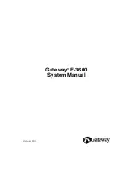 Preview for 1 page of Gateway E-3600 System Manual