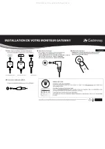 Предварительный просмотр 3 страницы Gateway FHX2402L Setting Up