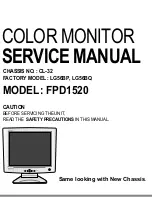 Preview for 1 page of Gateway FPD1520 Service Manual