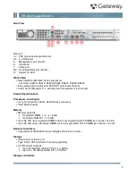 Preview for 2 page of Gateway GR160 F1 Specifications