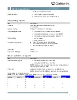 Preview for 6 page of Gateway GR160 F1 Specifications