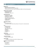 Preview for 4 page of Gateway GT150 F1 Specifications