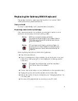 Preview for 1 page of Gateway M505 Replacement Manual