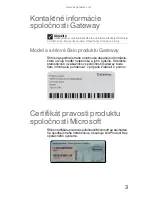 Preview for 11 page of Gateway ML6227v (Slovakian) Referenčná Príručka