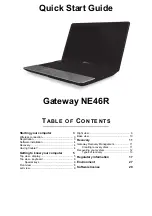 Preview for 1 page of Gateway NE46R Quick Start Manual