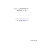 Preview for 1 page of Gateway NV59C Series Service Manual