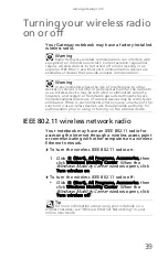 Предварительный просмотр 45 страницы Gateway NV7802u - NV - Core 2 Duo 2.2 GHz Reference Manual