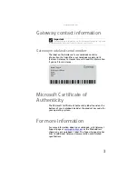 Preview for 9 page of Gateway NX100X - Core Solo 1.06 GHz Reference Manual