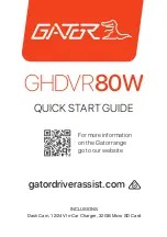 Gator GHDVR80W Quick Start Manual preview