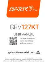 Gator GRV127KT User Manual preview