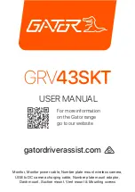 Gator GRV43SKT User Manual preview