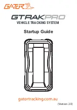 Gator GTRAKPRO Startup Manual предпросмотр