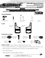 Предварительный просмотр 3 страницы Gatorback Mudflaps GCR53F Mounting Diagram & Instructions