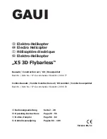 GAUI X5 3D Flybarless Operating Instructions Manual предпросмотр