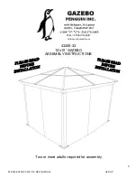 Preview for 1 page of Gazebo penguin 43200-32 Assembly Instructions Manual