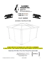 Gazebo penguin 43202-22 Assembly Instructions Manual preview