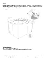 Предварительный просмотр 9 страницы Gazebo penguin 43224 Assembly Instructions Manual