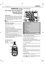 Gazelle G9405-Log Operating Manual предпросмотр