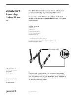 Предварительный просмотр 1 страницы Gazepoint Vesa Mount Assembly Instructions