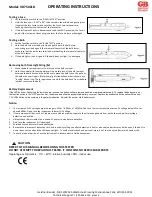 Preview for 2 page of GB VD7500LB Operating Instructions