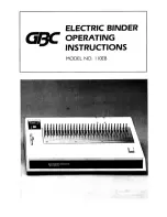 Предварительный просмотр 1 страницы GBC 110EB Operating Instructions Manual