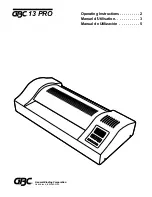 GBC 13 PRO Operating Instructions Manual preview