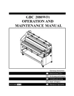 GBC 2080WFt Operation And Maintenance Manual предпросмотр