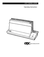 Preview for 1 page of GBC 250T Therm-A-Bind Operating Instructions