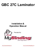 Preview for 1 page of GBC 27C Installation & Operation Manual