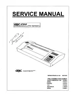 Preview for 1 page of GBC 4500 Pro series Service Manual