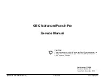 GBC AdvancedPunch Pro Service Manual предпросмотр