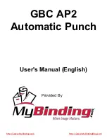 GBC AP-2 Operator'S Manual предпросмотр