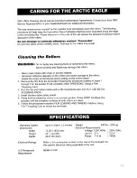 Preview for 11 page of GBC Arctic Eagle 1600 Operating Instructions Manual