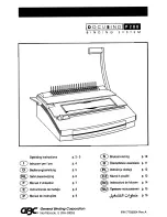 Предварительный просмотр 1 страницы GBC DOCUBIND P200 Operating Instructions