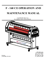 GBC F - 160 CE Operation And Maintenance Manual preview