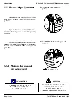 Предварительный просмотр 75 страницы GBC F - 160 CE Operation And Maintenance Manual