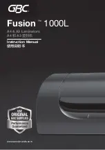 GBC FUSION 1000L Instruction Manual предпросмотр