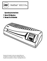 GBC H525 Operating Instructions Manual preview
