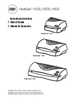 Preview for 1 page of GBC HEATSEAL H100 Operating Instructions Manual