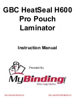 Предварительный просмотр 1 страницы GBC HeatSeal H600PRO Instruction Manual