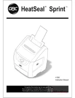 Предварительный просмотр 2 страницы GBC HeatSeal Sprint H950 Instruction Manual