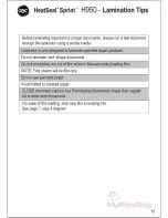 Preview for 16 page of GBC HeatSeal Sprint H950 Instruction Manual