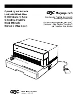 GBC Magnapunch Operating Instructions Manual preview