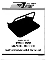 GBC MC 12 Instruction Manual & Parts List preview