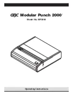 Preview for 2 page of GBC Modular Series Instruction Manual