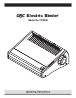 GBC PB2600 Operating Instructions Manual preview